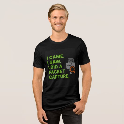 I Came, I Saw, I Did a Packet Capture Tri-Blend Shirt (Voorkant volledig)