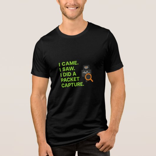 I Came I Saw I Did A Packet Capture Tri-Blend Shirt (Voorkant)