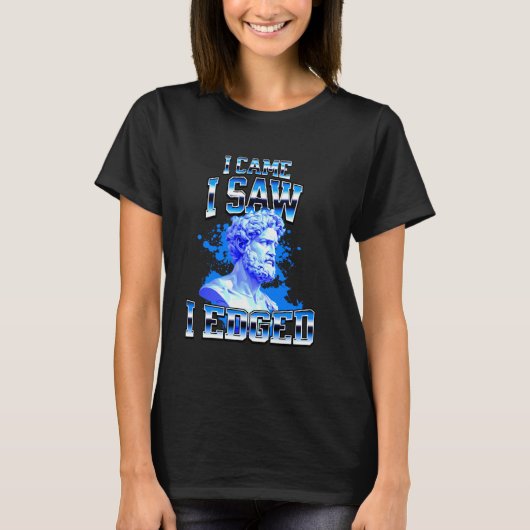 I Came I Saw I Edged History Brainrot Meme Ironic  T-shirt (Voorkant)