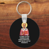 I Came To Give And Punch Heretics Saint Nicholas Sleutelhanger (Voorkant)