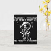 I Came To Give And Punch Heretics St Nicholas Icon Kaart (Gele Bloem)