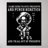 I Came To Give And Punch Heretics St Nicholas Icon Poster (Voorkant)