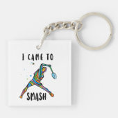 I Came to Smash Keychain Colorful Abstract Player  (Achterkant)