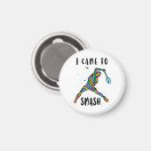 I Came to Smash Keychain Colorful Abstract Player  Magneet (Voorkant / Achterkant)