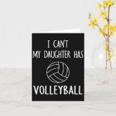 I Can't Mijn dochter heeft volleybal pa&amp; M Kaart (Gele Bloem)