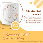 "I Can and Will" Mok in goud en roze