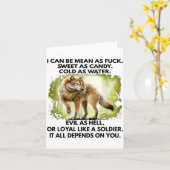 I Can Be Mean As For Sweet As Candy Cold As Water  Kaart (Gele Bloem)