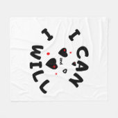 "I CAN" Cool Motivatie Fleece Blanket (Voorkant (Horizontaal))