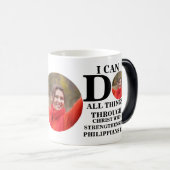 I can do all things Christian photo Bible verse Magische Mok (Voorkant rechts)