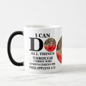 I can do all things Christian photo Bible verse Magische Mok (Links)