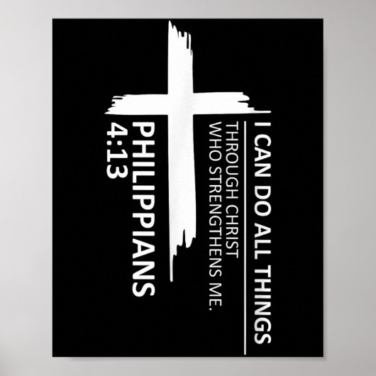 I Can Do All Things Philipans 4_13 Insrational Fai Poster (Voorkant)