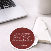 I Can Do All Things Philippians 4:13 Christian Ronde Sticker