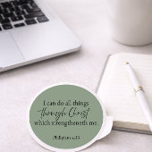 I Can Do All Things Philippians 4:13 Christian Ronde Sticker