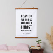 I Can Do All Things Philippians 4:13 Hangend Wandkleed (Slaapkamer)