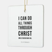 I Can Do All Things Philippians 4:13 Keramisch Ornament (Links)