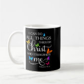 I Can Do All Things Through Christ Butterfly Art - Koffiemok (Links)