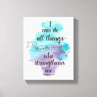 I can do all things through Christ Canvas Afdruk