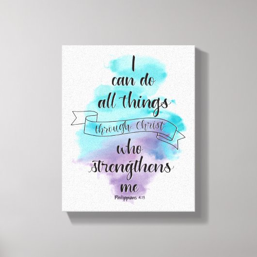 I can do all things through Christ Canvas Afdruk (Voorkant)