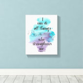 I can do all things through Christ Canvas Afdruk (Insitu (Houten vloer))