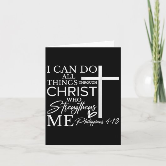 I Can Do All Things Through Christ Christian Faith Kaart (Voorkant)