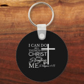 I Can Do All Things Through Christ Christian Faith Sleutelhanger (Voorkant)