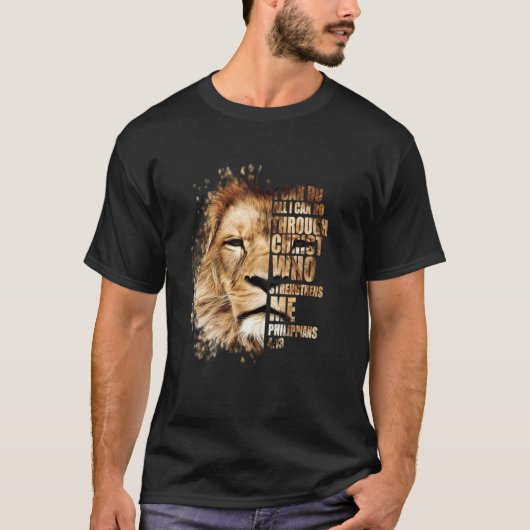 I Can Do All Things Through Christ Christian Faith T-shirt (Voorkant)