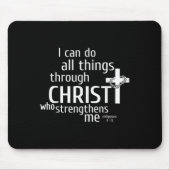 I Can Do All Things Through Christ - Christian Gif Muismat (Voorkant)