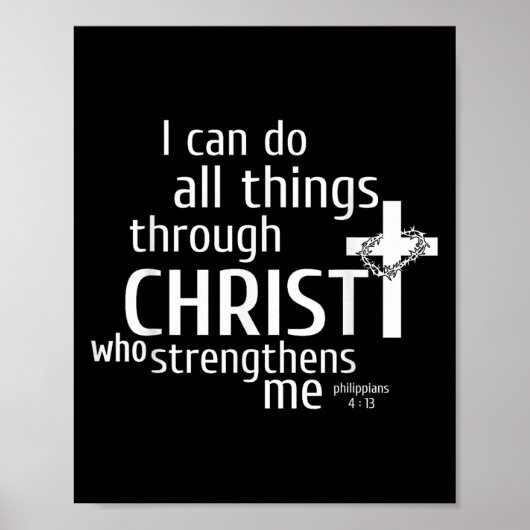 I Can Do All Things Through Christ - Christian Gif Poster (Voorkant)