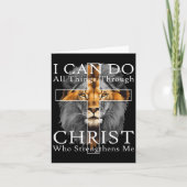I Can Do All Things Through Christ Christian Lion Kaart (Voorkant)