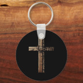 I Can Do All Things Through Christ, Cross Jesus Ch Sleutelhanger (Voorkant)