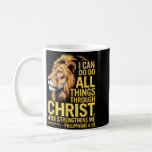 I Can Do All Things Through Christ, Cross Lino Chr Koffiemok (Links)