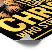 I Can Do All Things Through Christ, Cross Lino Chr Poster (Hoek)