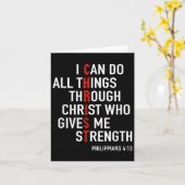 I Can Do All Things Through Christ God Christian B Kaart (Gele Bloem)