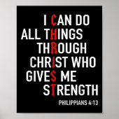 I Can Do All Things Through Christ God Christian B Poster (Voorkant)