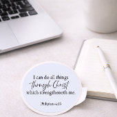 I Can Do All Things Through Christ – Philippians  Ronde Sticker