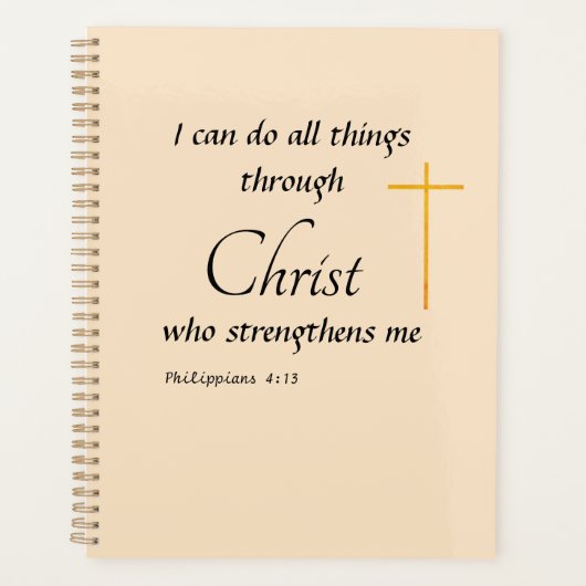 I can do all things through Christ Planner (Voorkant)