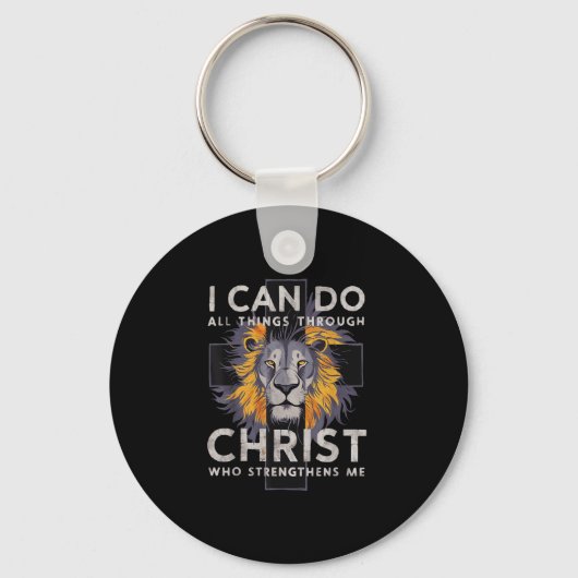 I Can Do All Things Through Christ Sleutelhanger (Voorkant)
