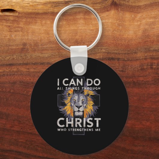 I Can Do All Things Through Christ  Sleutelhanger (Voorkant)