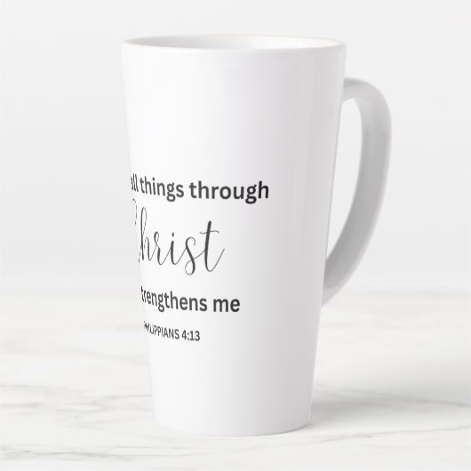 I Can Do All Things Through Christ - Tumbler Latte Mok (Rechterhoek)