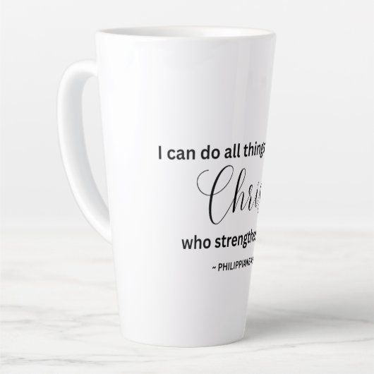I Can Do All Things Through Christ - Tumbler Latte Mok (Linkerhoek)