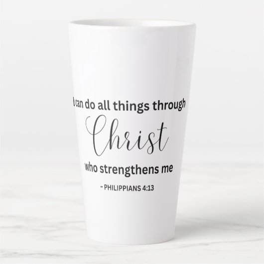 I Can Do All Things Through Christ - Tumbler Latte Mok (Voorkant)