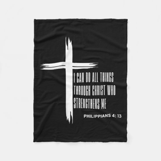 I Can Do All Things Through Christ Who Strengthens Fleece Deken (Voorkant)
