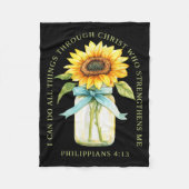 I Can Do All Things Through Christ Who Strengthens Fleece Deken (Voorkant)