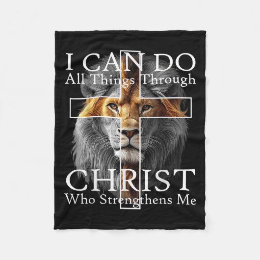 I Can Do All Things Through Christ Who Strengthens Fleece Deken (Voorkant)