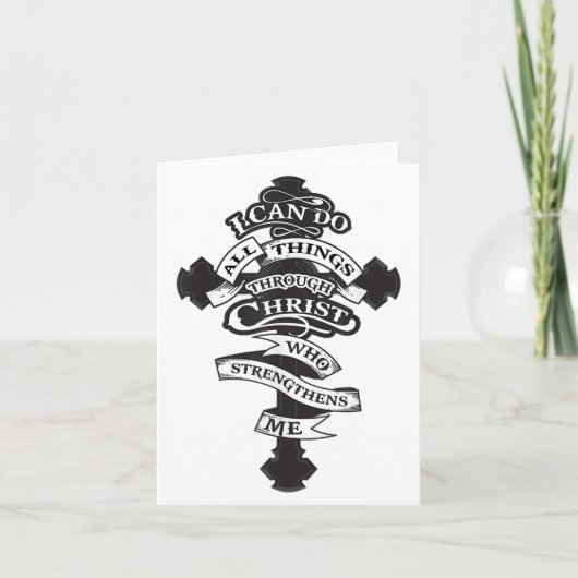 I Can Do All Things Through Christ Who Strengthens Kaart (Voorkant)