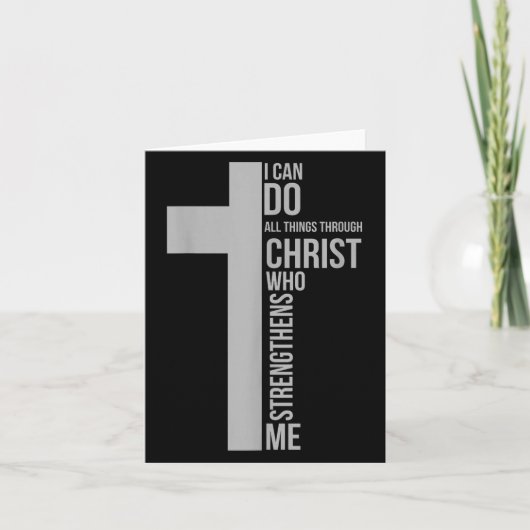 I Can Do All Things Through Christ Who Strengthens Kaart (Voorkant)