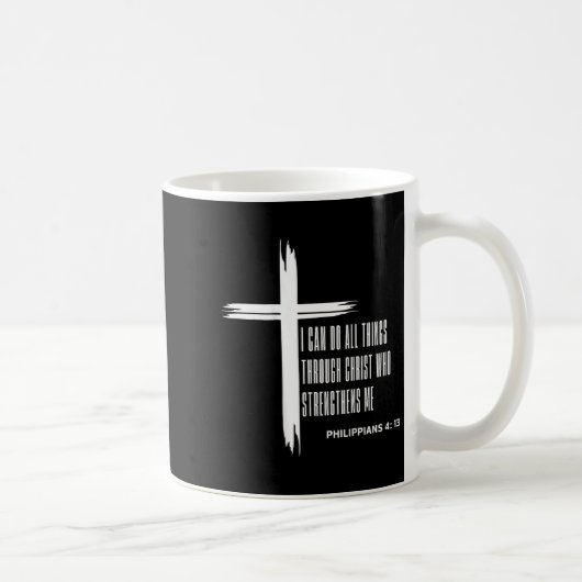 I Can Do All Things Through Christ Who Strengthens Koffiemok (Rechts)