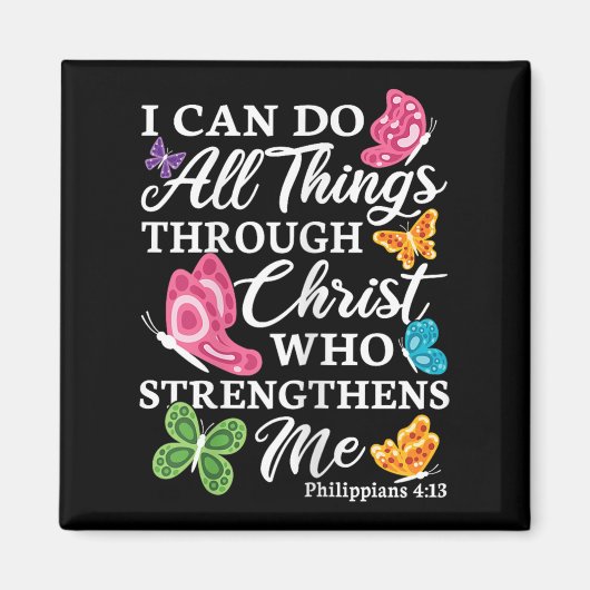 I Can Do All Things Through Christ Who Strengthens Magneet (Voorkant)