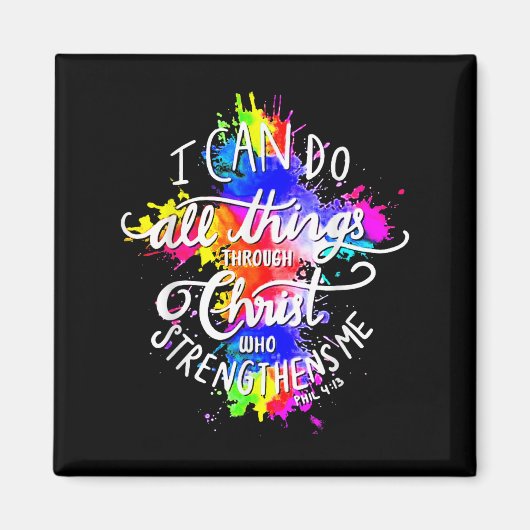 I Can Do All Things Through Christ Who Strengthens Magneet (Voorkant)
