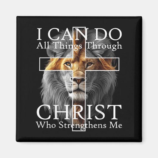 I Can Do All Things Through Christ Who Strengthens Magneet (Voorkant)